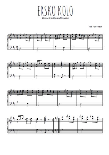 Téléchargez l'arrangement pour piano de la partition de Ersko kolo en PDF